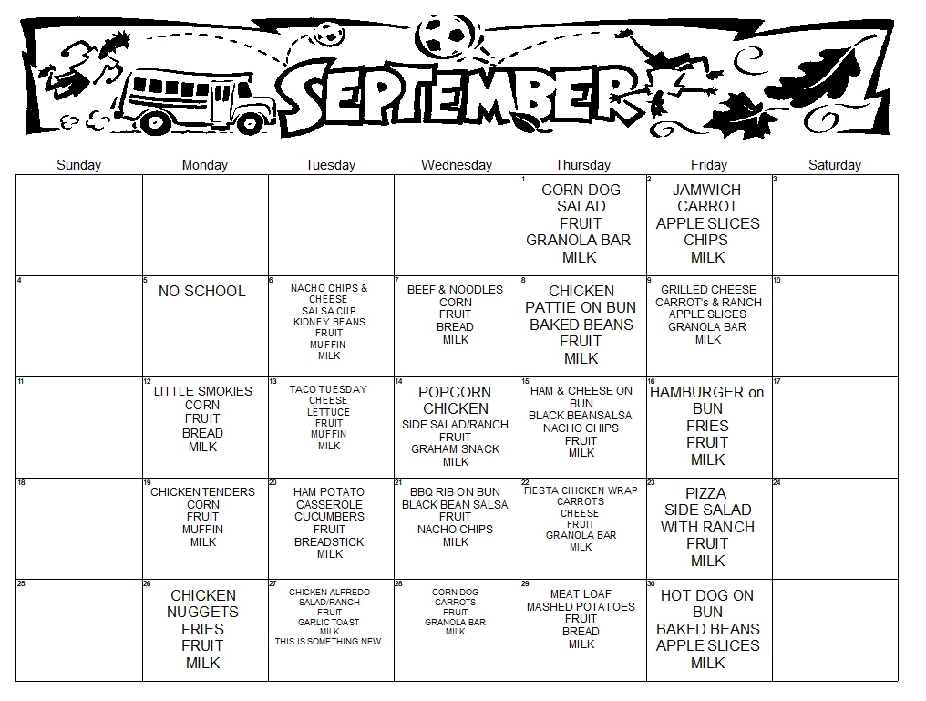 Beardstown CUSD 15 Lunch Menu