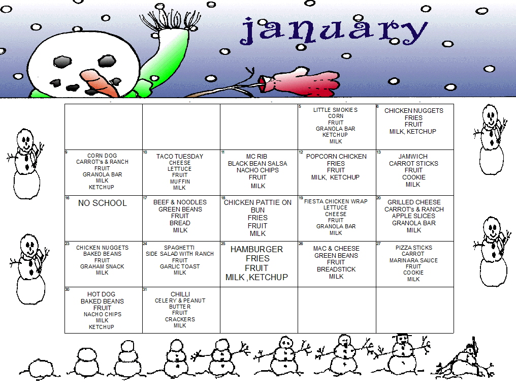 Beardstown CUSD 15 Lunch Menu